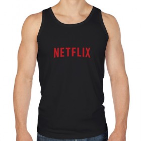 Мужская майка хлопок с принтом Netflix в городе Новоалтайск, 100% хлопок |  | logo | netflix | netflix logo | нетфликс | нэтфликс | сериалы | телевидение | фанат сериалов