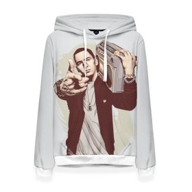 Женская толстовка 3D с принтом Eminem Art в городе Новоалтайск, 100% полиэстер  | двухслойный капюшон со шнурком для регулировки, мягкие манжеты на рукавах и по низу толстовки, спереди карман-кенгуру с мягким внутренним слоем. | art | eminem | hip hop | rap | rap god | арт | брюс | бумбокс | маршалл | мэтерс | рэп | хим хоп | эминем