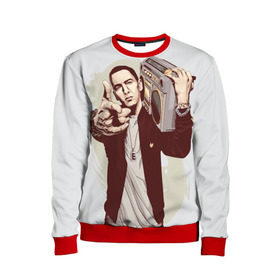 Детский свитшот 3D с принтом Eminem Art в городе Новоалтайск, 100% полиэстер | свободная посадка, прямой крой, мягкая тканевая резинка на рукавах и понизу свитшота | art | eminem | hip hop | rap | rap god | арт | брюс | бумбокс | маршалл | мэтерс | рэп | хим хоп | эминем