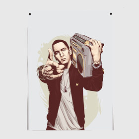 Постер с принтом Eminem Art в городе Новоалтайск, 100% бумага
 | бумага, плотность 150 мг. Матовая, но за счет высокого коэффициента гладкости имеет небольшой блеск и дает на свету блики, но в отличии от глянцевой бумаги не покрыта лаком | art | eminem | hip hop | rap | rap god | арт | брюс | бумбокс | маршалл | мэтерс | рэп | хим хоп | эминем