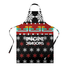 Фартук 3D с принтом Праздничный Imagine Dragons в городе Новоалтайск, 100% полиэстер | общий размер — 65 х 85 см, ширина нагрудника — 26 см, горловина — 53 см, длина завязок — 54 см, общий обхват в поясе — 173 см. Принт на завязках и на горловине наносится с двух сторон, на основной части фартука — только с внешней стороны | альтернативный | американская | группа | драгонс | имеджин | инди | индирок | новогодний | поп | рождество | рок | свитер | электроник