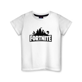 Детская футболка хлопок с принтом Fortnite в городе Новоалтайск, 100% хлопок | круглый вырез горловины, полуприлегающий силуэт, длина до линии бедер | Тематика изображения на принте: fortnite