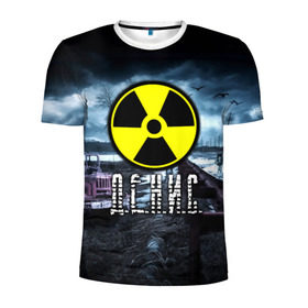 Мужская футболка 3D спортивная с принтом S.T.A.L.K.E.R. - Д,Е.Н.И.С. в городе Новоалтайск, 100% полиэстер с улучшенными характеристиками | приталенный силуэт, круглая горловина, широкие плечи, сужается к линии бедра | Тематика изображения на принте: stalker | волки | грузовик | ден | денис | денчик | знак | имя | мрак | опасность | припять | птицы | радиация | сталкер | чернобыль