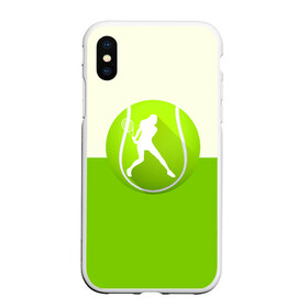 Чехол для iPhone XS Max матовый с принтом Теннис в городе Новоалтайск, Силикон | Область печати: задняя сторона чехла, без боковых панелей | sport | логотип | мяч | спорт | теннис