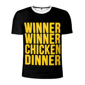 Мужская футболка 3D спортивная с принтом Winner winner chicken dinner в городе Новоалтайск, 100% полиэстер с улучшенными характеристиками | приталенный силуэт, круглая горловина, широкие плечи, сужается к линии бедра | Тематика изображения на принте: battle royale | playerunknown | playerunknowns | playerunknowns battlegrounds | pubg | онлайн игра