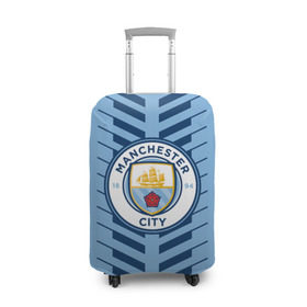 Чехол для чемодана 3D с принтом Manchester city в городе Новоалтайск, 86% полиэфир, 14% спандекс | двустороннее нанесение принта, прорези для ручек и колес | fc | manchester city | манчестер сити | спорт | спортивные | футбол | футбольный