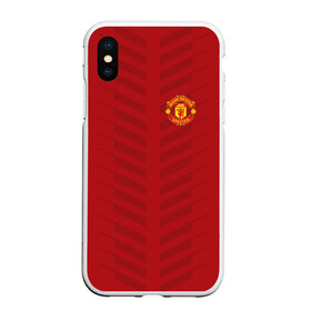 Чехол для iPhone XS Max матовый с принтом Manchester United Creative #1 в городе Новоалтайск, Силикон | Область печати: задняя сторона чехла, без боковых панелей | Тематика изображения на принте: emirates | fc | manchester united | абстракция | геометрия | зож | клуб | линии | манчестер юнайтед | модные | мяч | россии | спорт | спортивные | стиль | тренды | футбол | футбольный клуб | экстрим | эмблема