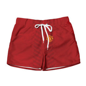 Женские шорты 3D с принтом Manchester United Creative #1 в городе Новоалтайск, 100% полиэстер | прямой крой, два кармана без застежек по бокам. Мягкая трикотажная резинка на поясе, внутри которой широкие завязки. Длина до середины бедра | emirates | fc | manchester united | абстракция | геометрия | зож | клуб | линии | манчестер юнайтед | модные | мяч | россии | спорт | спортивные | стиль | тренды | футбол | футбольный клуб | экстрим | эмблема