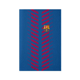 Обложка для паспорта матовая кожа с принтом FC Barcelona 2018 Creative в городе Новоалтайск, натуральная матовая кожа | размер 19,3 х 13,7 см; прозрачные пластиковые крепления | fc | fc barcelona | fcb | барселона | мяч | спорт | футбол | футбольный клуб