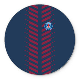 Коврик круглый с принтом PSG 2018 Creative в городе Новоалтайск, резина и полиэстер | круглая форма, изображение наносится на всю лицевую часть | fc | fly emirates | paris | psg | лого | париж | псж | спорт | спортивные | фк | футбольный клуб