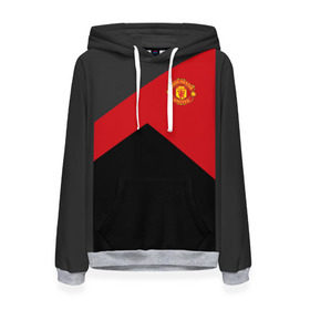 Женская толстовка 3D с принтом Manchester United 2018 #19 в городе Новоалтайск, 100% полиэстер  | двухслойный капюшон со шнурком для регулировки, мягкие манжеты на рукавах и по низу толстовки, спереди карман-кенгуру с мягким внутренним слоем. | emirates | fc | manchester united | абстракция | геометрия | зож | клуб | линии | манчестер юнайтед | модные | мяч | россии | спорт | спортивные | стиль | тренды | футбол | футбольный клуб | экстрим | эмблема