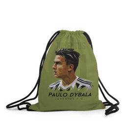 Рюкзак-мешок 3D с принтом Paulo Dybala Juventus FC в городе Новоалтайск, 100% полиэстер | плотность ткани — 200 г/м2, размер — 35 х 45 см; лямки — толстые шнурки, застежка на шнуровке, без карманов и подкладки | dibala | dybala | juve | juventus | juvi | kit | russia | world cup | бонусная | гостевая | дибала | домашняя | италия | футбол | чемпионат мира | юве | ювентус | юви