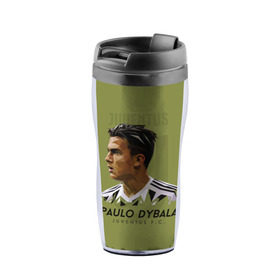 Термокружка-непроливайка с принтом Paulo Dybala Juventus FC в городе Новоалтайск, внутренняя часть — пищевой пластик, наружная часть — прозрачный пластик, между ними — полиграфическая вставка с рисунком | объем — 350 мл, герметичная крышка | Тематика изображения на принте: dibala | dybala | juve | juventus | juvi | kit | russia | world cup | бонусная | гостевая | дибала | домашняя | италия | футбол | чемпионат мира | юве | ювентус | юви