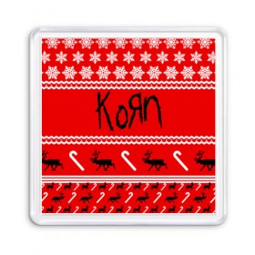Магнит 55*55 с принтом Праздничный Korn в городе Новоалтайск, Пластик | Размер: 65*65 мм; Размер печати: 55*55 мм | Тематика изображения на принте: 