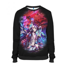 Женский свитшот 3D с принтом No Game No Life Zero в городе Новоалтайск, 100% полиэстер с мягким внутренним слоем | круглый вырез горловины, мягкая резинка на манжетах и поясе, свободная посадка по фигуре | no game | no game no life | no game no life zero | no life | нет игры нет жизни