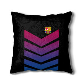 Подушка 3D с принтом FC Barcelona 2018 Arrow в городе Новоалтайск, наволочка – 100% полиэстер, наполнитель – холлофайбер (легкий наполнитель, не вызывает аллергию). | состоит из подушки и наволочки. Наволочка на молнии, легко снимается для стирки | Тематика изображения на принте: fc | fc barcelona | fcb | барселона | спорт | спортивные | футбол | футбольный клуб