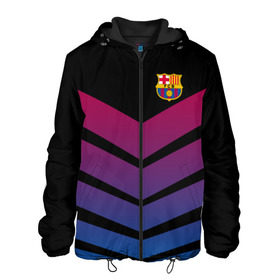 Мужская куртка 3D с принтом FC Barcelona 2018 Arrow в городе Новоалтайск, ткань верха — 100% полиэстер, подклад — флис | прямой крой, подол и капюшон оформлены резинкой с фиксаторами, два кармана без застежек по бокам, один большой потайной карман на груди. Карман на груди застегивается на липучку | Тематика изображения на принте: fc | fc barcelona | fcb | барселона | спорт | спортивные | футбол | футбольный клуб