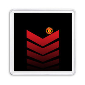 Магнит 55*55 с принтом Manchester United 2018 Arrow в городе Новоалтайск, Пластик | Размер: 65*65 мм; Размер печати: 55*55 мм | fc | manchester united | манчестер юнайтед | спорт | спортивные | футбол | футбольный клуб