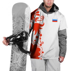 Накидка на куртку 3D с принтом Russia - White Collection 2018 в городе Новоалтайск, 100% полиэстер |  | 0x000000123 | black collection | russia | россия