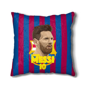 Подушка 3D с принтом Lionel Messi Barcelona в городе Новоалтайск, наволочка – 100% полиэстер, наполнитель – холлофайбер (легкий наполнитель, не вызывает аллергию). | состоит из подушки и наволочки. Наволочка на молнии, легко снимается для стирки | Тематика изображения на принте: barca | barcelona | barsa | barselona | kit | leo | mesi | messi | барса | барселона | лео | лионель | меси | месси