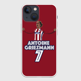 Чехол для iPhone 13 mini с принтом Атлетико Мадрид Гризманн 2018 в городе Новоалтайск,  |  | atletico | griezman | griezmann | grizman | kit | madrid | world cup | антуан | атлетико | гризман | гризманн | мадрид | матрасники | франция | футбол | чемпионат мира