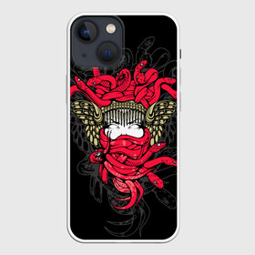 Чехол для iPhone 13 mini с принтом Горгона Медуза в городе Новоалтайск,  |  | face | fashion | gorgon medusa | hair | head | lady | monster | snake | style | the protectress | woman | волосы | голова | горгона медуза | женщина | защитница | змеи | лицо | мода | повелительница | стиль | чудовище