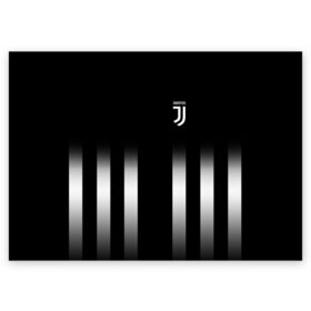 Поздравительная открытка с принтом Juventus 2018 Line в городе Новоалтайск, 100% бумага | плотность бумаги 280 г/м2, матовая, на обратной стороне линовка и место для марки
 | Тематика изображения на принте: fc | juventus | спорт | фк | футбол | ювентус