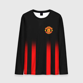 Мужской лонгслив 3D с принтом Manchester United 2018 Line в городе Новоалтайск, 100% полиэстер | длинные рукава, круглый вырез горловины, полуприлегающий силуэт | fc | manchester united | манчестер юнайтед | спорт | спортивные | фк | футбол