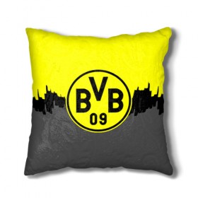 Подушка 3D с принтом FC Borussia 2018 Paints в городе Новоалтайск, наволочка – 100% полиэстер, наполнитель – холлофайбер (легкий наполнитель, не вызывает аллергию). | состоит из подушки и наволочки. Наволочка на молнии, легко снимается для стирки | borussia dortmund | fc | боруссия | спорт | спортивные | фк | футбол