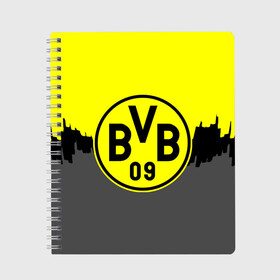 Тетрадь с принтом FC Borussia 2018 Paints в городе Новоалтайск, 100% бумага | 48 листов, плотность листов — 60 г/м2, плотность картонной обложки — 250 г/м2. Листы скреплены сбоку удобной пружинной спиралью. Уголки страниц и обложки скругленные. Цвет линий — светло-серый
 | Тематика изображения на принте: borussia dortmund | fc | боруссия | спорт | спортивные | фк | футбол