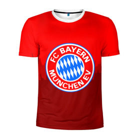 Мужская футболка 3D спортивная с принтом FC Bayern 2018 Paints в городе Новоалтайск, 100% полиэстер с улучшенными характеристиками | приталенный силуэт, круглая горловина, широкие плечи, сужается к линии бедра | bayern | fc | бавария | спорт | спортивные | фк | футбол