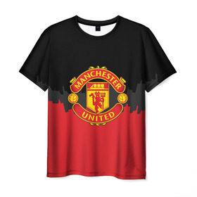 Мужская футболка 3D с принтом Manchester United 2018 Paints в городе Новоалтайск, 100% полиэфир | прямой крой, круглый вырез горловины, длина до линии бедер | fc | manchester united | манчестер юнайтед | спорт | спортивные | фк | футбол