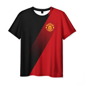 Мужская футболка 3D с принтом Manchester United Элита в городе Новоалтайск, 100% полиэфир | прямой крой, круглый вырез горловины, длина до линии бедер | fc | manchester united | манчестер юнайтед | спортивные | футбол