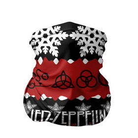 Бандана-труба 3D с принтом Праздничный Led Zeppelin в городе Новоалтайск, 100% полиэстер, ткань с особыми свойствами — Activecool | плотность 150‒180 г/м2; хорошо тянется, но сохраняет форму | Тематика изображения на принте: led zeppelin | блюз | группа | джимми пейдж | джон генри бонэм | джон пол джонс | знак | красный | лед зепелен | лед зеппелин | метал | надпись | новогодний | новый год | праздник | роберт плант | рождество