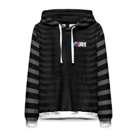 Мужская толстовка 3D с принтом BMW M BLACK & GREY в городе Новоалтайск, 100% полиэстер | двухслойный капюшон со шнурком для регулировки, мягкие манжеты на рукавах и по низу толстовки, спереди карман-кенгуру с мягким внутренним слоем. | Тематика изображения на принте: bmw | автомобильные | бмв | машины