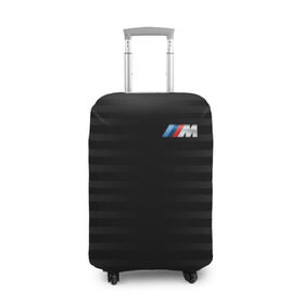 Чехол для чемодана 3D с принтом BMW M BLACK & GREY в городе Новоалтайск, 86% полиэфир, 14% спандекс | двустороннее нанесение принта, прорези для ручек и колес | bmw | автомобильные | бмв | машины