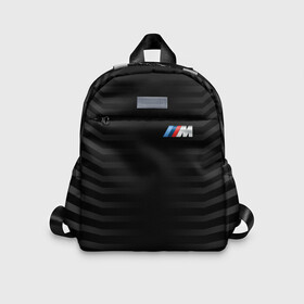 Детский рюкзак 3D с принтом BMW M BLACK  GREY в городе Новоалтайск, 100% полиэстер | лямки с регулируемой длиной, сверху петелька, чтобы рюкзак можно было повесить на вешалку. Основное отделение закрывается на молнию, как и внешний карман. Внутри дополнительный карман. По бокам два дополнительных кармашка | bmw | автомобильные | бмв | машины
