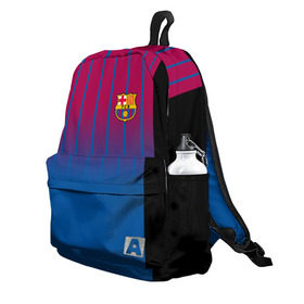Рюкзак 3D с принтом FC Barcelona 2018 в городе Новоалтайск, 100% полиэстер | лямки с регулируемой длиной, сверху петелька, чтобы рюкзак можно было повесить на вешалку. Основное отделение закрывается на молнию, как и внешний карман. Внутри два дополнительных кармана, один из которых закрывается на молнию. По бокам два дополнительных кармашка | fc | fc barcelona | fcb | барселона | спорт | спортивные | футбол | футбольный клуб