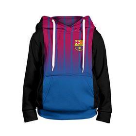 Детская толстовка 3D с принтом FC Barcelona 2018 в городе Новоалтайск, 100% полиэстер | двухслойный капюшон со шнурком для регулировки, мягкие манжеты на рукавах и по низу толстовки, спереди карман-кенгуру с мягким внутренним слоем | fc | fc barcelona | fcb | барселона | спорт | спортивные | футбол | футбольный клуб