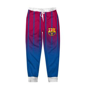 Мужские брюки 3D с принтом FC Barcelona 2018 в городе Новоалтайск, 100% полиэстер | манжеты по низу, эластичный пояс регулируется шнурком, по бокам два кармана без застежек, внутренняя часть кармана из мелкой сетки | Тематика изображения на принте: fc | fc barcelona | fcb | барселона | спорт | спортивные | футбол | футбольный клуб