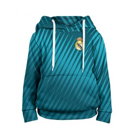 Детская толстовка 3D с принтом Real Madrid 2018 Sportwear в городе Новоалтайск, 100% полиэстер | двухслойный капюшон со шнурком для регулировки, мягкие манжеты на рукавах и по низу толстовки, спереди карман-кенгуру с мягким внутренним слоем | Тематика изображения на принте: 