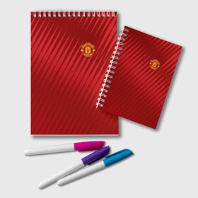 Блокнот с принтом Manchester United Sportwear в городе Новоалтайск, 100% бумага | 48 листов, плотность листов — 60 г/м2, плотность картонной обложки — 250 г/м2. Листы скреплены удобной пружинной спиралью. Цвет линий — светло-серый
 | Тематика изображения на принте: emirates | fc | manchester united | геометрия | манчестер юнайтед | спорт | футбол | футбольный клуб | эмблема