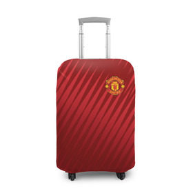 Чехол для чемодана 3D с принтом Manchester United Sportwear в городе Новоалтайск, 86% полиэфир, 14% спандекс | двустороннее нанесение принта, прорези для ручек и колес | emirates | fc | manchester united | геометрия | манчестер юнайтед | спорт | футбол | футбольный клуб | эмблема