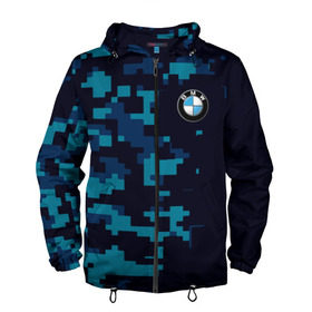 Мужская ветровка 3D с принтом BMW Military Sport в городе Новоалтайск, 100% полиэстер | подол и капюшон оформлены резинкой с фиксаторами, два кармана без застежек по бокам, один потайной карман на груди | bmw | автомобильные | бмв | машины