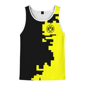 Мужская майка 3D с принтом Borussia 2018 Geometry Sport в городе Новоалтайск, 100% полиэстер | круглая горловина, приталенный силуэт, длина до линии бедра. Пройма и горловина окантованы тонкой бейкой | боруссия | дортмунд