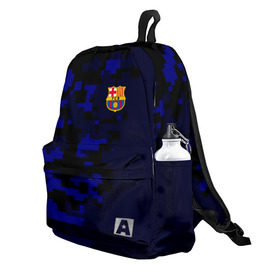 Рюкзак 3D с принтом FC Barca 2018 Military Sport в городе Новоалтайск, 100% полиэстер | лямки с регулируемой длиной, сверху петелька, чтобы рюкзак можно было повесить на вешалку. Основное отделение закрывается на молнию, как и внешний карман. Внутри два дополнительных кармана, один из которых закрывается на молнию. По бокам два дополнительных кармашка | fc | fc barcelona | fcb |   | барселона | спорт | спортивные | фк | футбол
