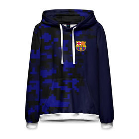 Мужская толстовка 3D с принтом FC Barca 2018 Military Sport в городе Новоалтайск, 100% полиэстер | двухслойный капюшон со шнурком для регулировки, мягкие манжеты на рукавах и по низу толстовки, спереди карман-кенгуру с мягким внутренним слоем. | Тематика изображения на принте: fc | fc barcelona | fcb |   | барселона | спорт | спортивные | фк | футбол
