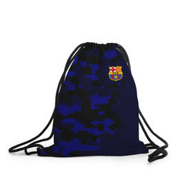 Рюкзак-мешок 3D с принтом FC Barca 2018 Military Sport в городе Новоалтайск, 100% полиэстер | плотность ткани — 200 г/м2, размер — 35 х 45 см; лямки — толстые шнурки, застежка на шнуровке, без карманов и подкладки | Тематика изображения на принте: fc | fc barcelona | fcb |   | барселона | спорт | спортивные | фк | футбол