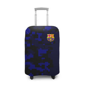Чехол для чемодана 3D с принтом FC Barca 2018 Military Sport в городе Новоалтайск, 86% полиэфир, 14% спандекс | двустороннее нанесение принта, прорези для ручек и колес | fc | fc barcelona | fcb |   | барселона | спорт | спортивные | фк | футбол