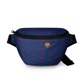 Поясная сумка 3D с принтом FC Barca 2018 Creative uniform в городе Новоалтайск, 100% полиэстер | плотная ткань, ремень с регулируемой длиной, внутри несколько карманов для мелочей, основное отделение и карман с обратной стороны сумки застегиваются на молнию | barcelona | fc | барселона | спорт | спортивные | фк | футбол